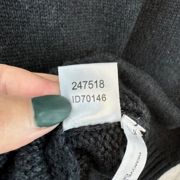 LOFT Grey/White Fair Isle Rabbit Hair Wool 3/4 Sleeve Sweater Dress Size Medium - Picture 9 of 12